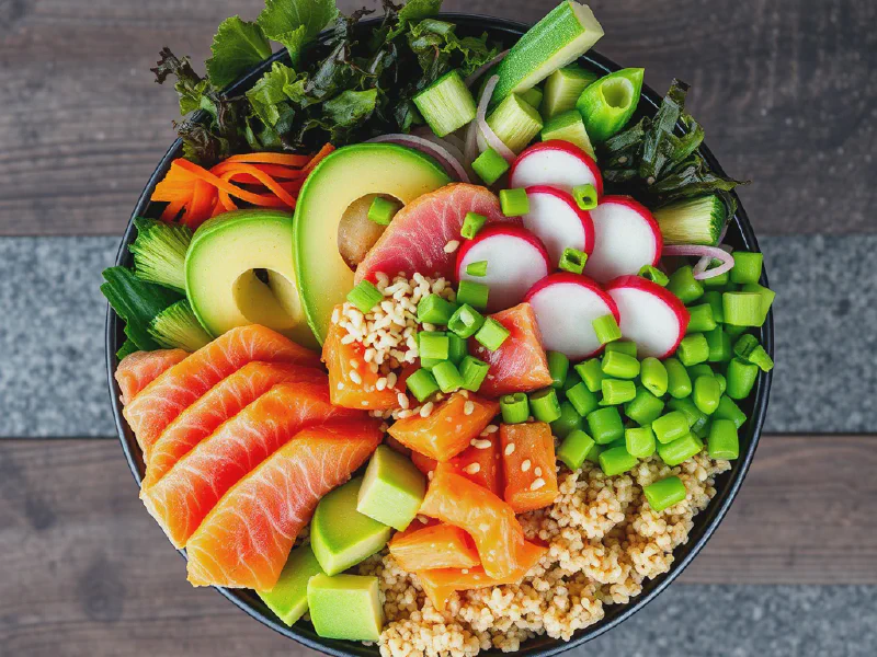 Delicious Healthy Poke Bowl Ingredients & Nutrition Facts